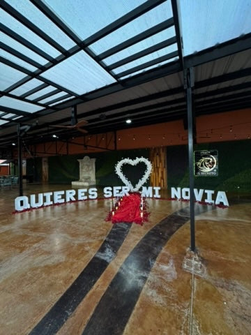 Corazón con frase de letras medianas