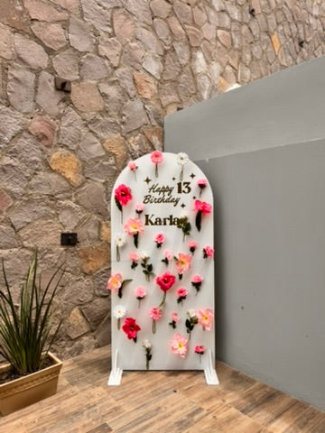 🌸 Mampara Floral Personalizada 🌸