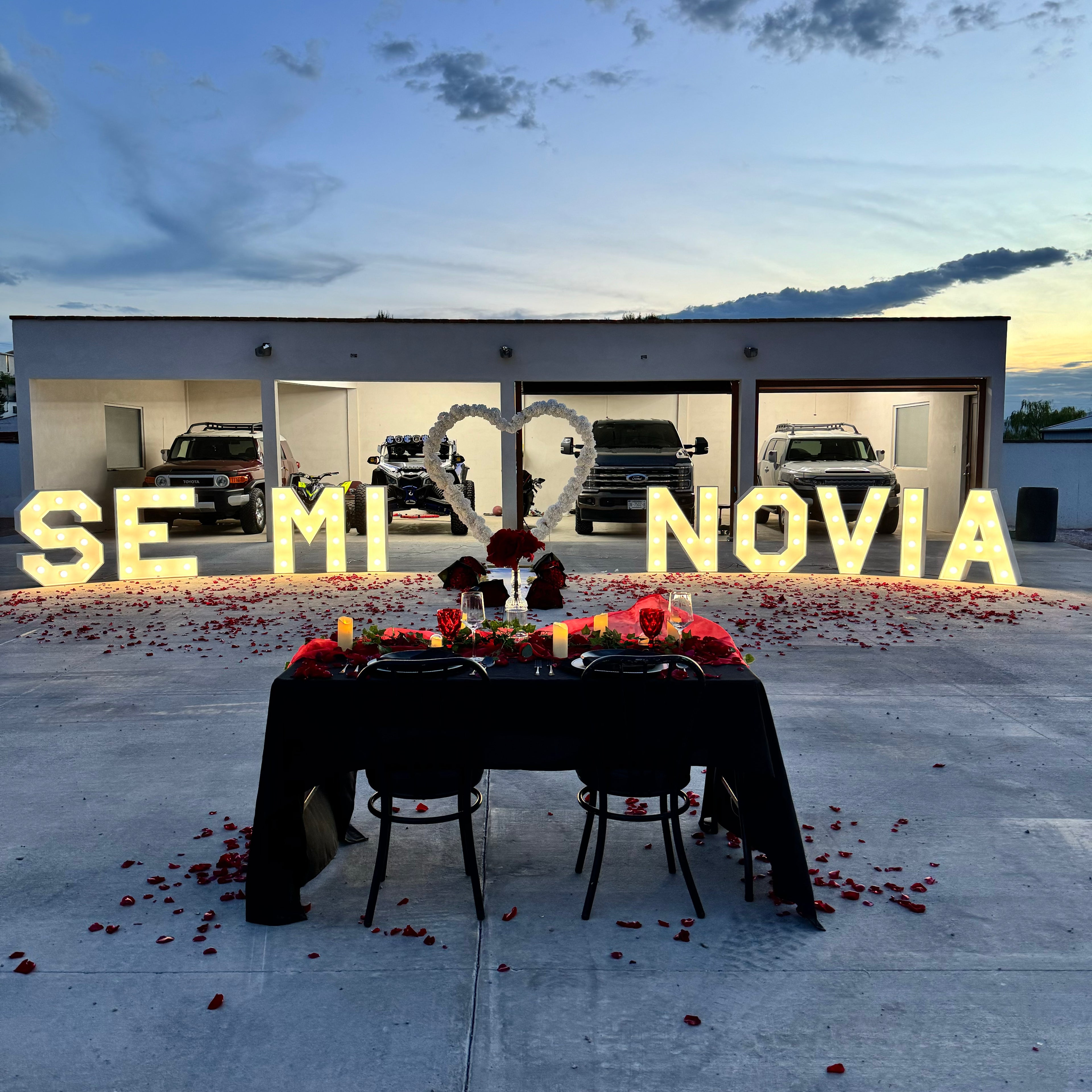 Letras gigantes "Se mi novia"