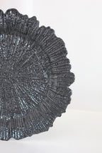 Plato base dorado flor