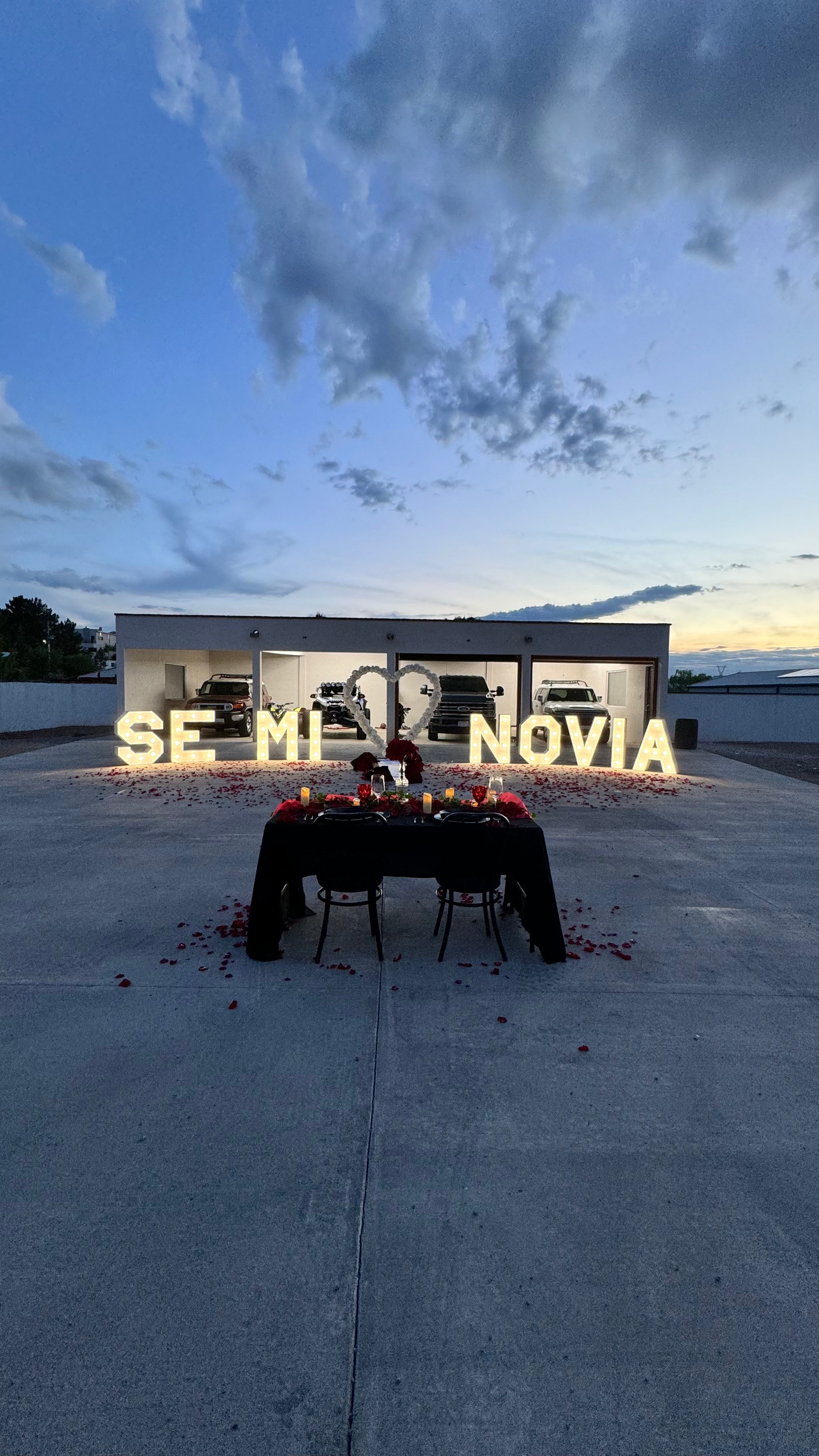 Letras gigantes "Se mi novia"